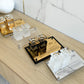 Personalized Crystal Shabbat Candle Set- Silver/Clear