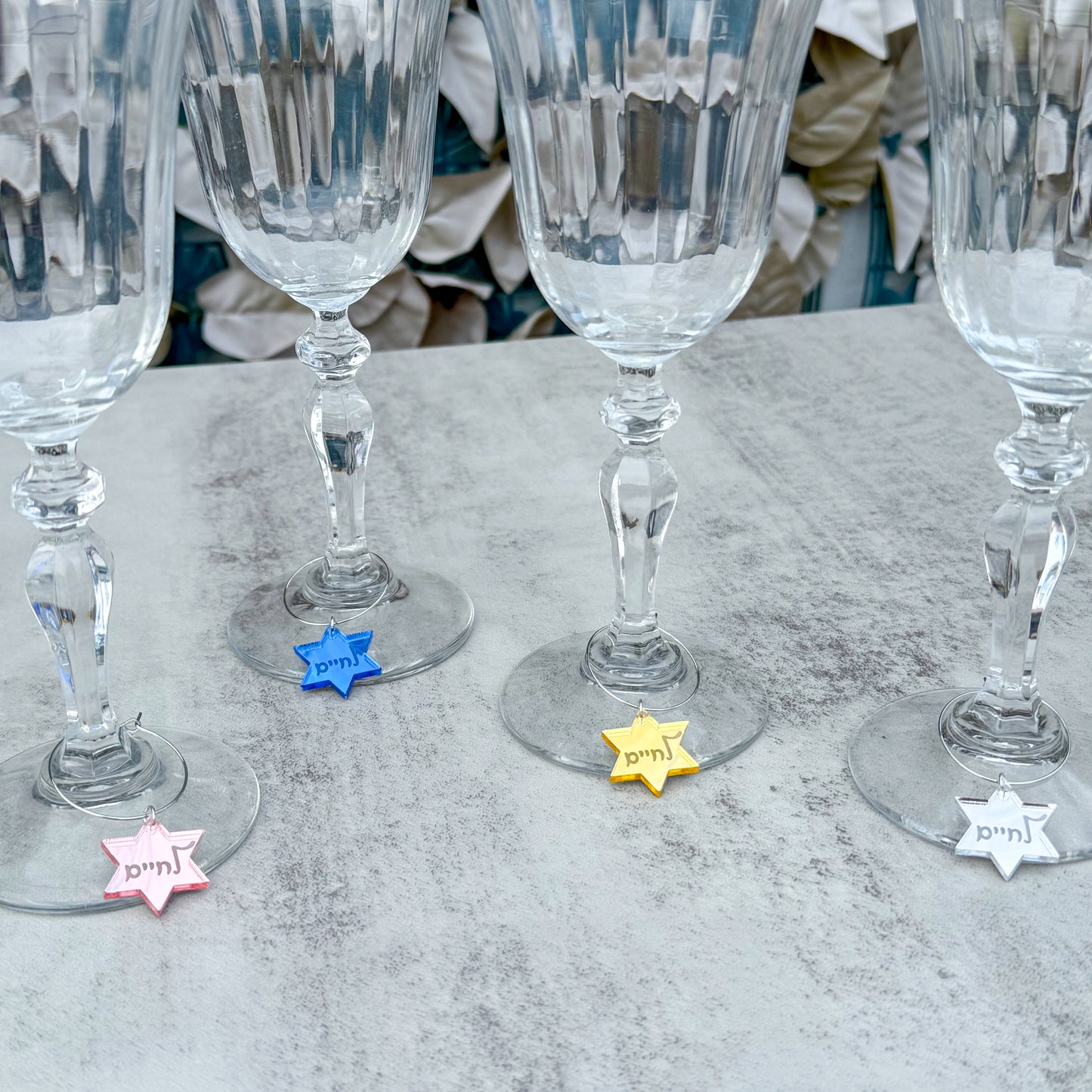 Le'Chaim Wine Charms (Set of 4)