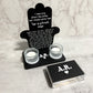 Personalized Black Matte Hamsa Shabbat Candle Holder & Matches Box