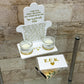 White/Gold Hamsa Judaica Set – Shabbat Candles & Matching Matches Box
