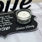 Personalized Black Matte Shabbat Candle Set