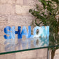 Blue Shalom Acrylic Sculpture