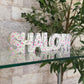 Pink Floral Shalom Acrylic Sculpture