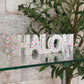 Pink Floral Shalom Acrylic Sculpture