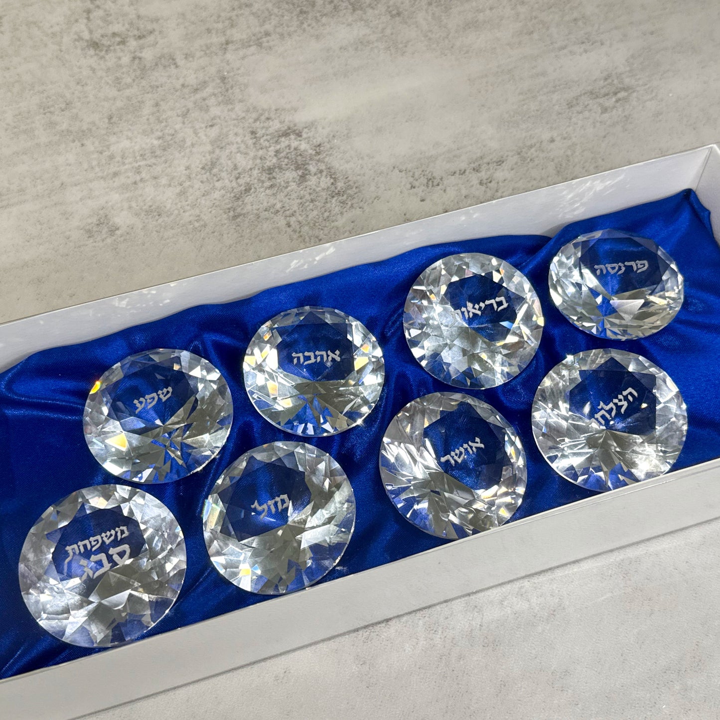 Set of 8 Blessing Crystal Diamonds