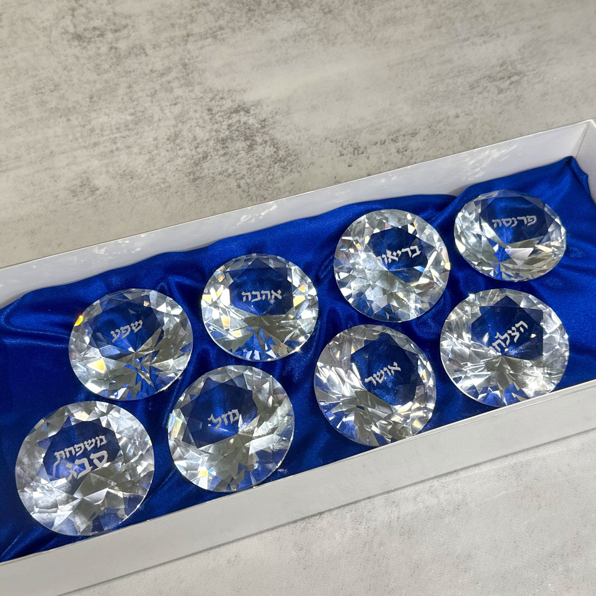 Set of 8 Blessing Crystal Diamonds