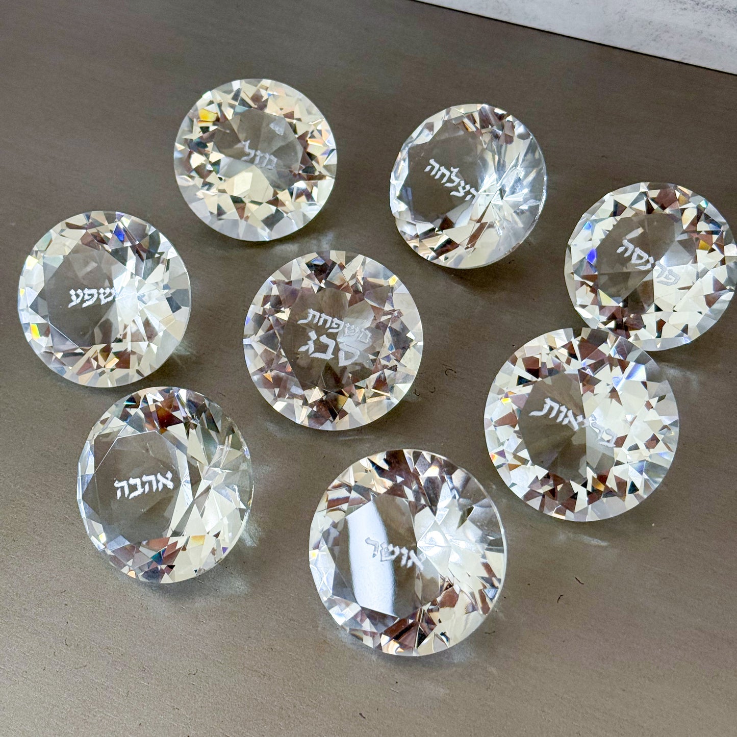 Set of 8 Blessing Crystal Diamonds