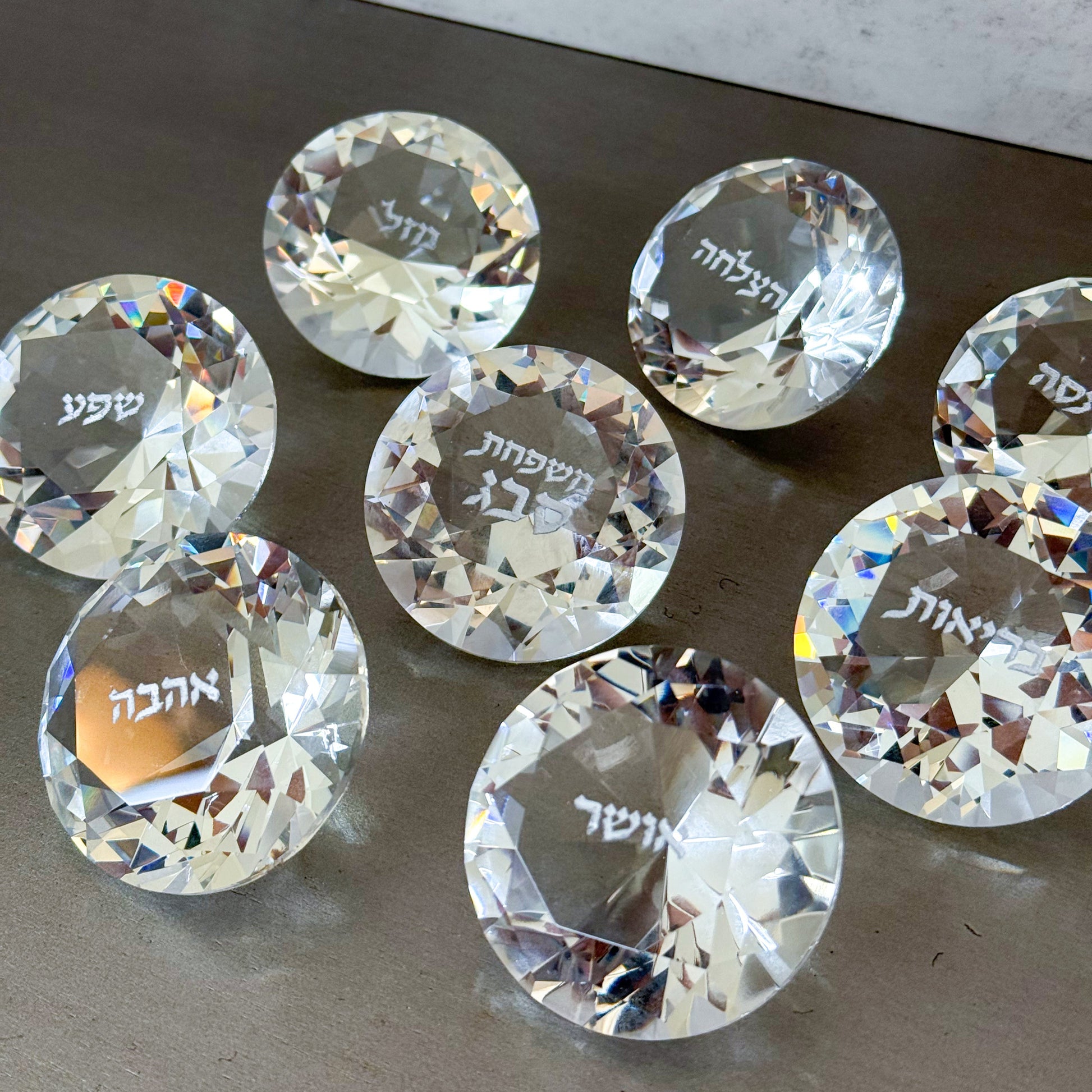 Set of 8 Blessing Crystal Diamonds