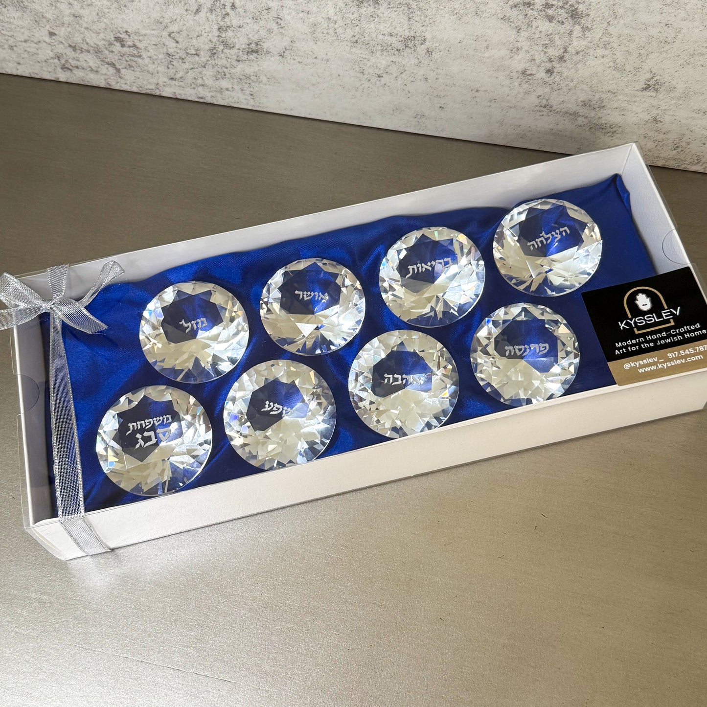 Set of 8 Blessing Crystal Diamonds
