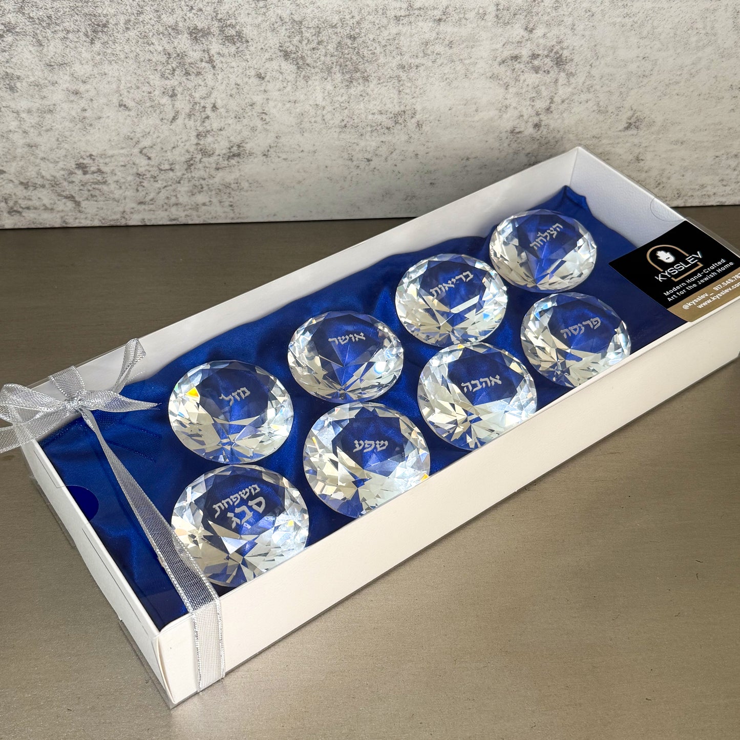 Set of 8 Blessing Crystal Diamonds