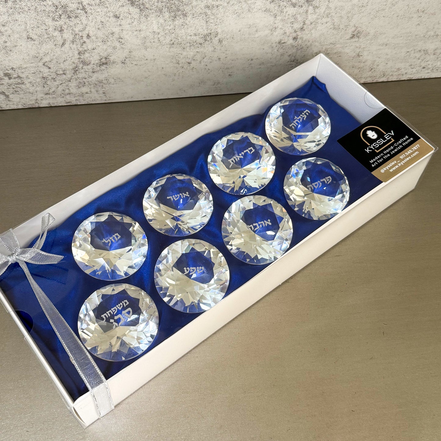 Set of 8 Blessing Crystal Diamonds