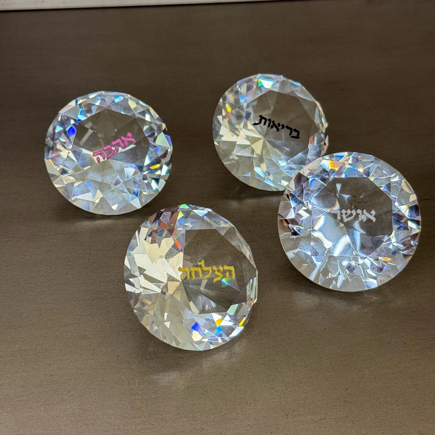 Set of 8 Blessing Crystal Diamonds