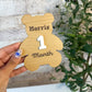 12 Personalized Bear Milestone Cards