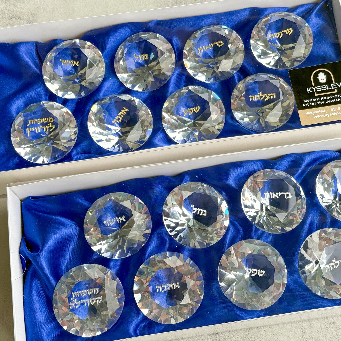 Set of 8 Blessing Crystal Diamonds