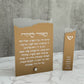 Mizmor Le Todah and Mezuzah Set- Beige/Frosted