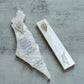 White Pearl Outline Mezuzah