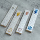 White Pearl Outline Mezuzah