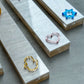 White Pearl Outline Mezuzah