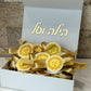 Set of 100 Personalized Henna Cotton Pads with Keepsake Box