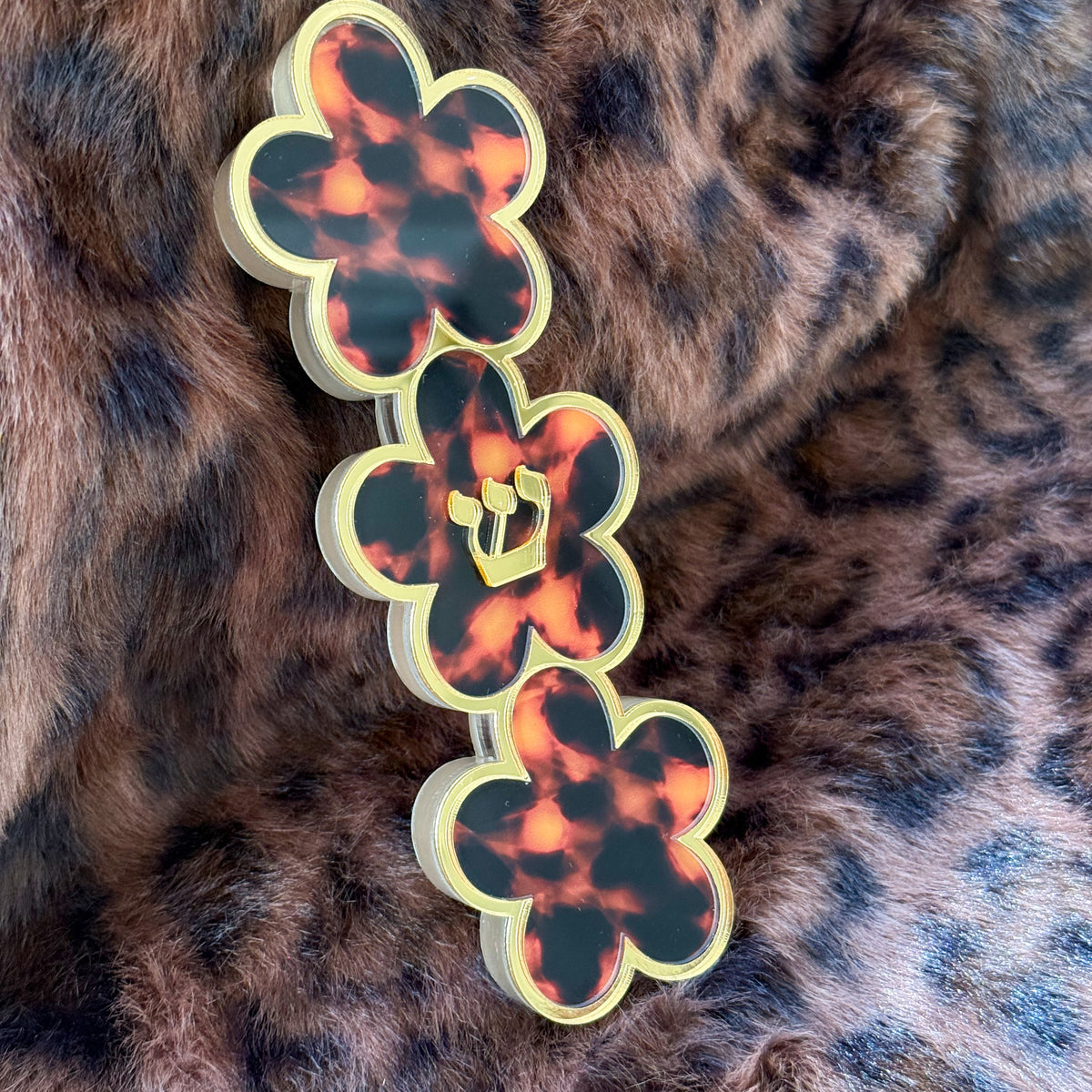 Tortoise Shell Flower Mezuzah