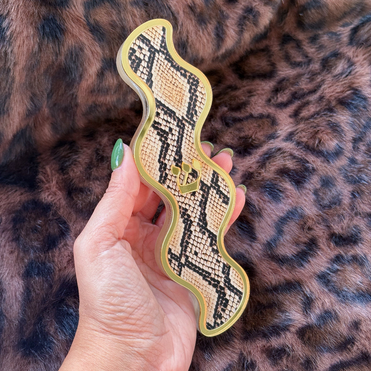 Snakeskin Wavy Mezuzah