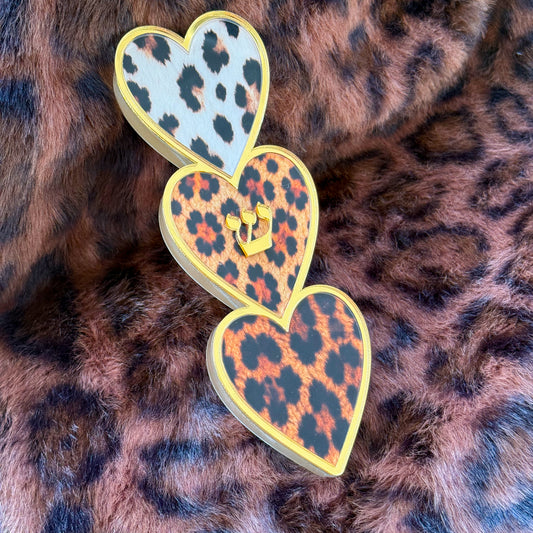 Cheetah Hearts Mezuzah