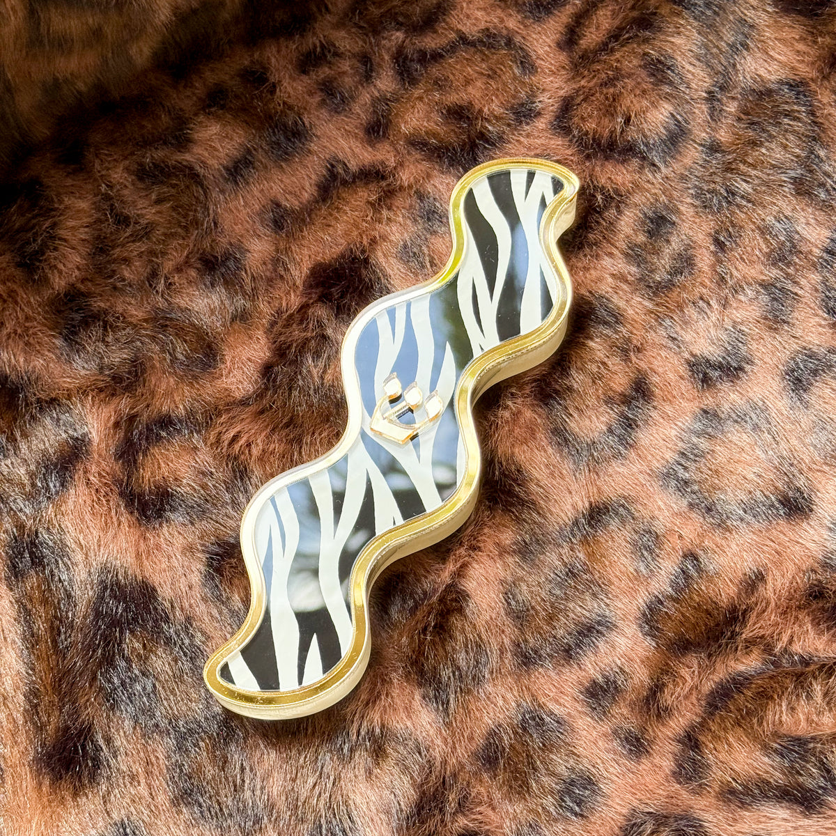 Zebra Wavy Mezuzah
