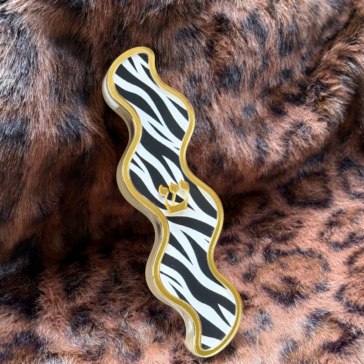 Zebra Wavy Mezuzah