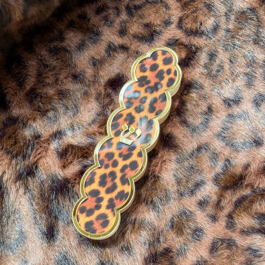 Leopard Scalloped Mezuzah