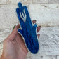 Blue Pearl Hamsa Mezuzah