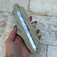 Silver Crackle Hamsa Mezuzah