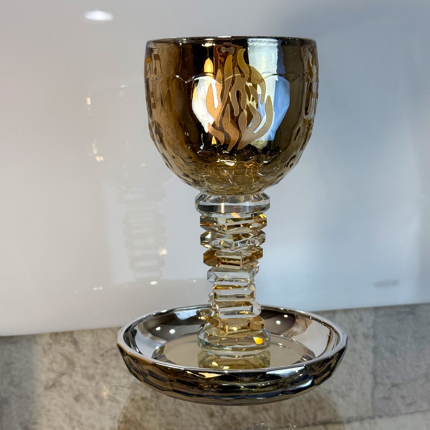 Personalized Gold Kiddush Cup- האש שלי