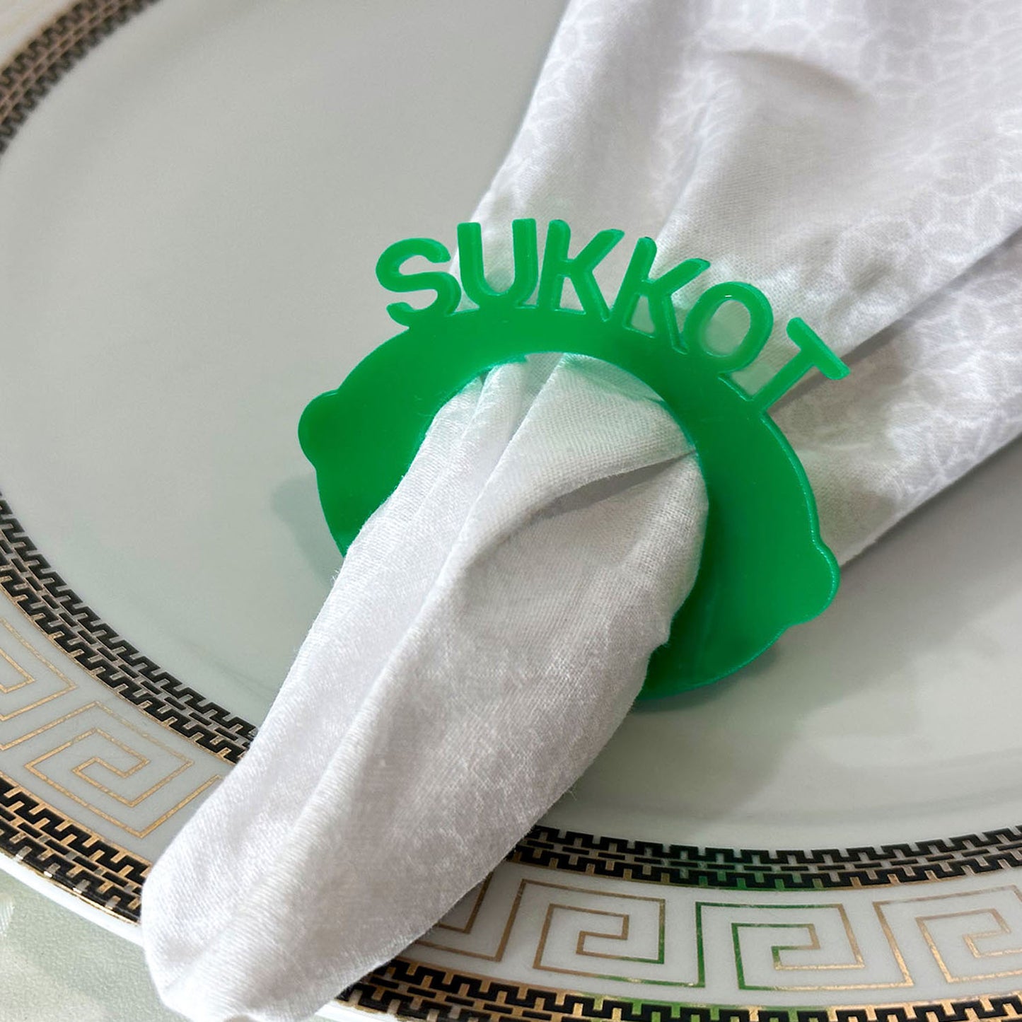 Acrylic Sukkot Napkin Ring