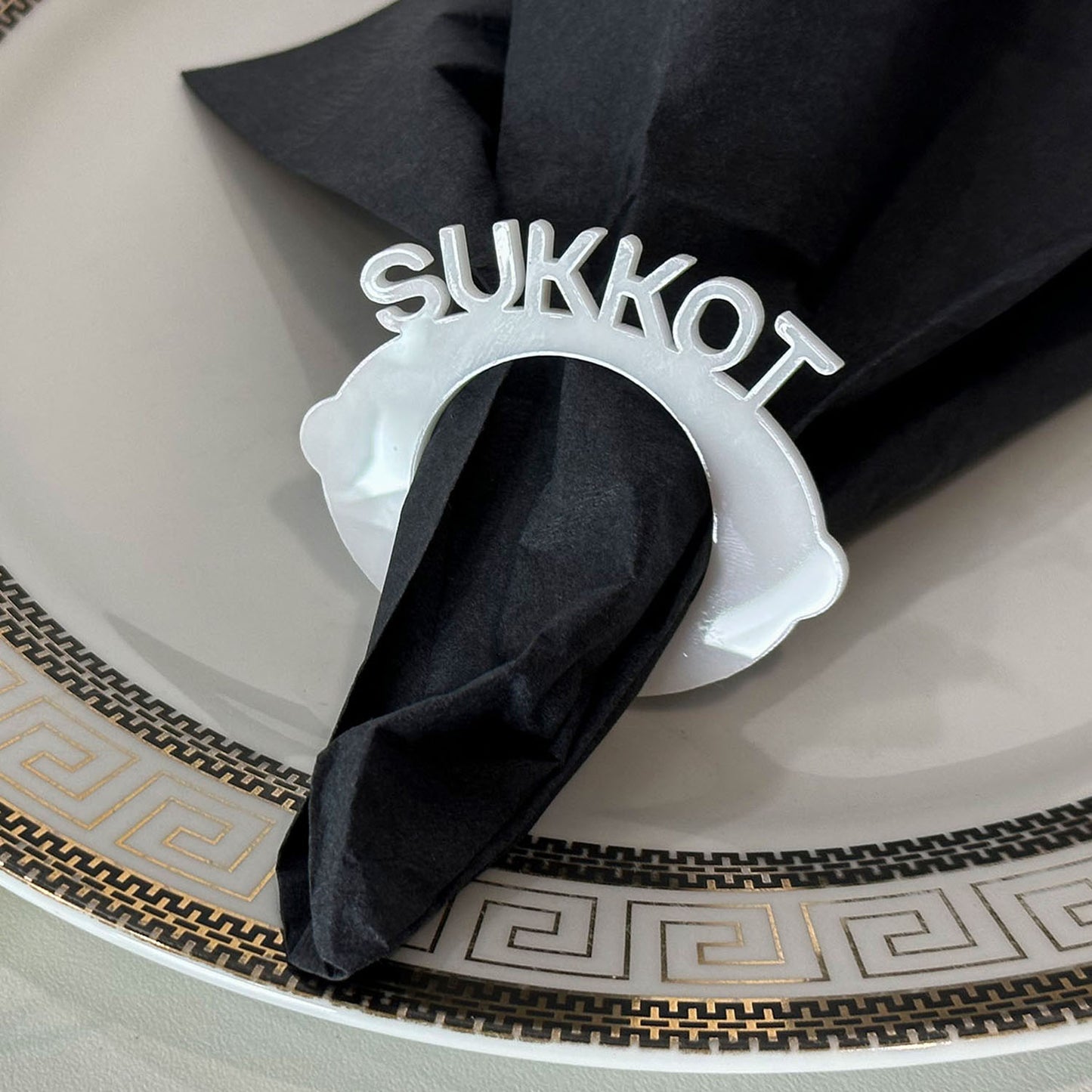 Acrylic Sukkot Napkin Ring