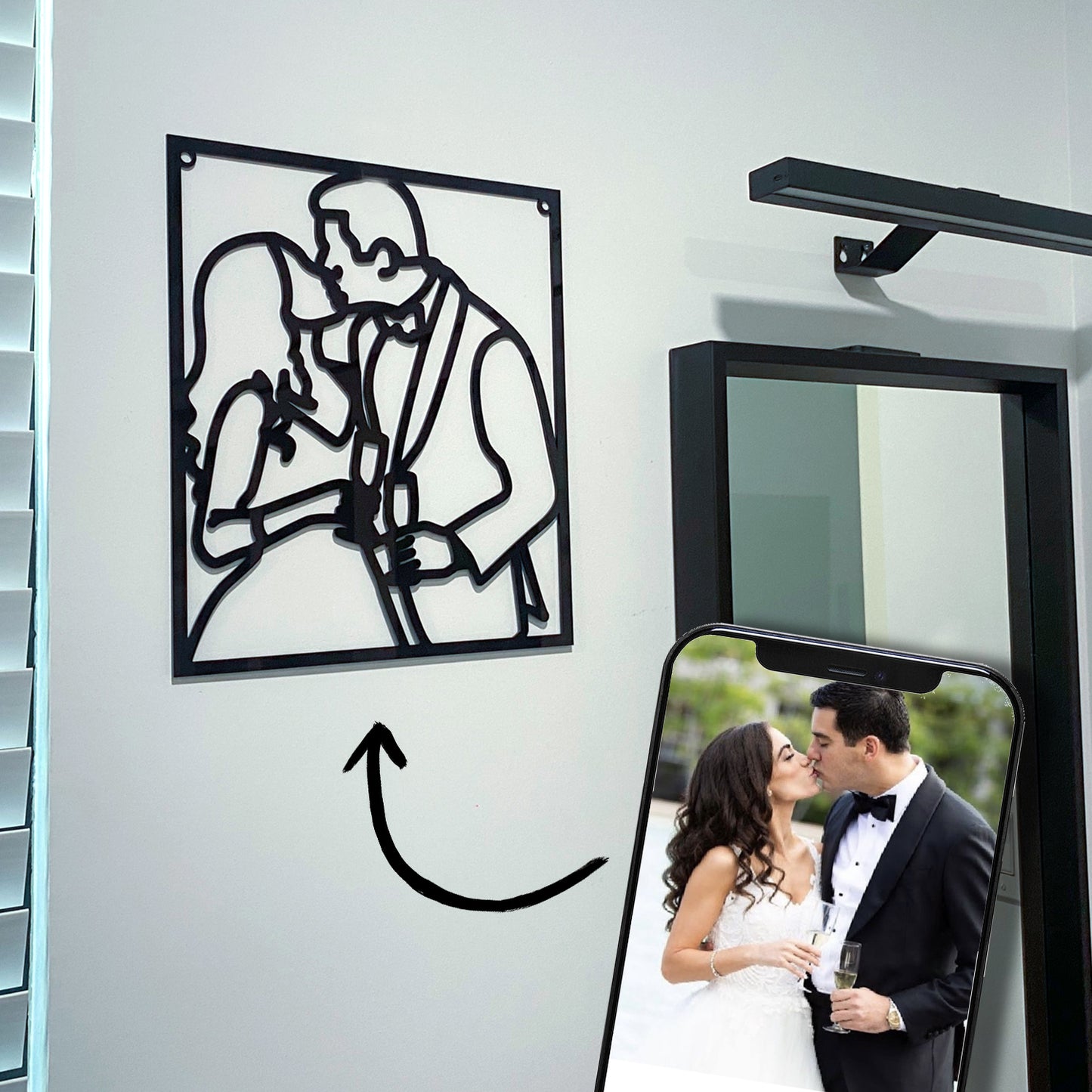 Custom Line Drawing Acrylic Wall Art